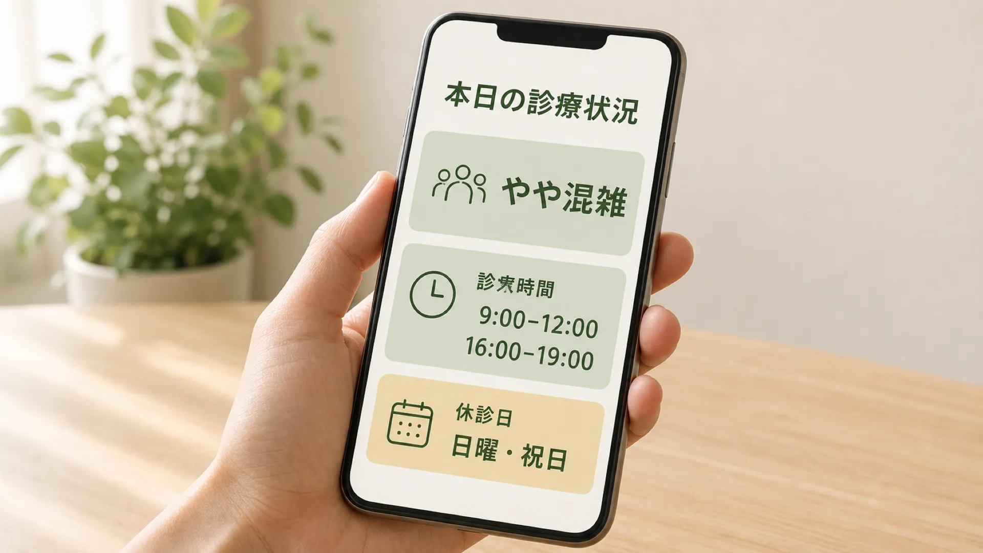 診療状況アプリ（イメージ）